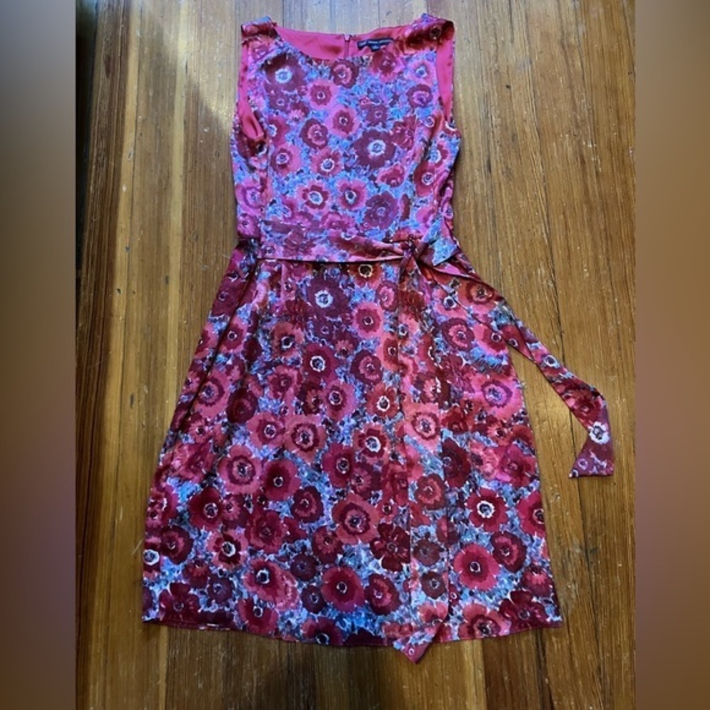 Brooks Brothers Floral Midi Dress - Pink and Red